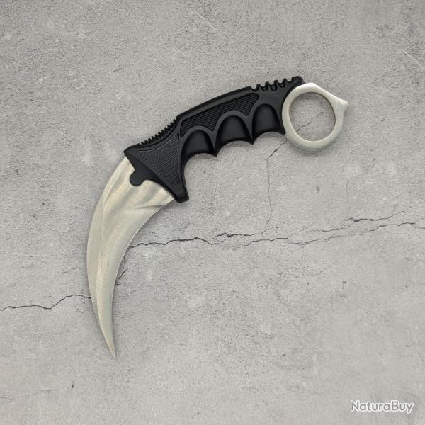 Couteau Karambit Vanilla CS:GO/CS2 IRL - Lame aff�t�e en acier inox - R�plique � l'�chelle 1:1