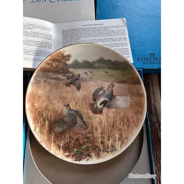 Assiette Collection Coalport - "Grey Partridge" Rodger McPhail - �dition