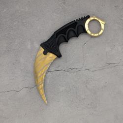 Couteau Karambit Tiger Tooth CS:GO/CS2 IRL - Lame aff&ucirc;t&eacute;e en acier inox - R&eacute;plique &agrave; l'&eacute;chelle 1:1
