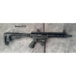 DERYA ZY9 NOIR CAL 9X19 CANON DE 25.4 CM 10" avec LEVIER ARMEMENT DUAL SYSTEME