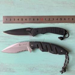 Lot de deux petits couteaux fixes CRKT et Timberline (occasion)