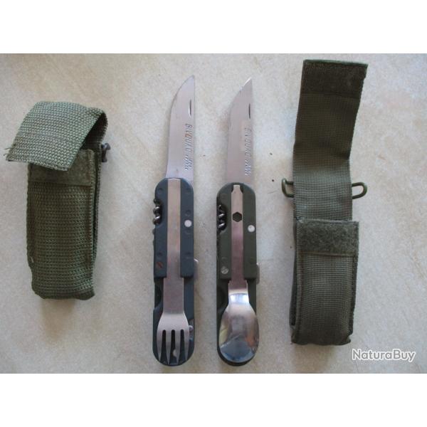 2 couteaux couverts bivouac france inox