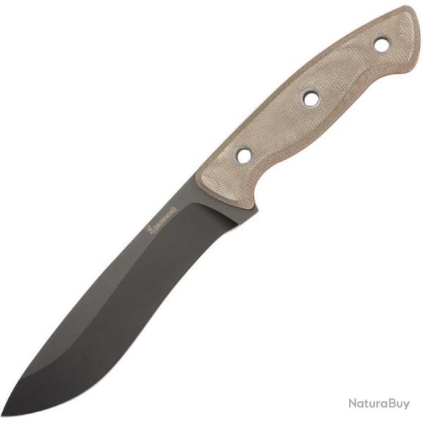 Couteau Fixe Browning Large Desolation Lame Acier 440C Manche Micarta Toile Tan �tui Kydex BR0517B
