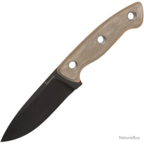 Couteau Fixe Browning Small Desolation Lame Acier 440C Manche Micarta Toile Vert �tui Kydex BR0508B