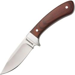 Couteau Fixe Browning Skinner 19 cm Lame Acier Inox Manche Bois Marron &Eacute;tui Nylon BR0460