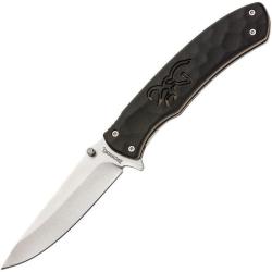 Couteau Browning Medium Primal Lame Acier 8Cr13MoV Manche Polym&egrave;re Noir Linerlock Flipper BR0429B