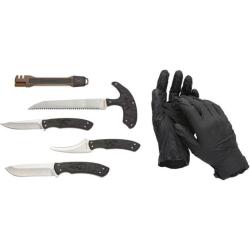 Kit de Chasse Browning Primal 4 Outils Lame Acier 8Cr13MoV Manche Polym&egrave;re Noir Trousse Nylon BR0422
