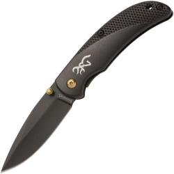 Couteau Pliant Browning Prism 3 Lame Acier 7Cr17MoV Manche Aluminium Noir Linerlock BR0340