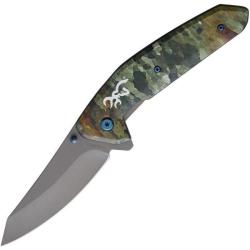 Couteau Pliant Browning TDX Lame Acier Inox Manche Aluminium Camo TDX Linerlock Flipper BR0327