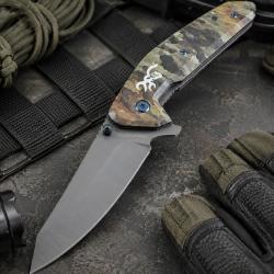 Couteau Browning TDX Lame Acier Inoxydable Manche Aluminium Camo Linerlock BR0327