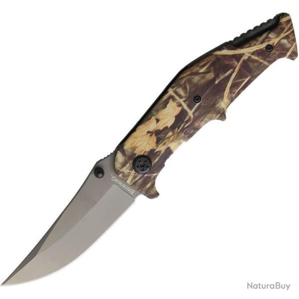 Couteau A/O Browning Camo Lame Acier Inox Manche Aluminium Camo Linerlock A/O BR0306