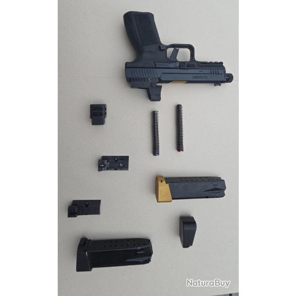 CANIK TP9 ELITE COMBAT EXECUTIVE BLACK +  MECANIK M03 RED DOT + ACCESSOIRES ( HAUSSE REGLABLE..)