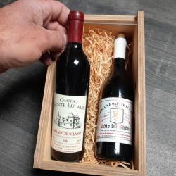 Coffret miniature faux vin // Tire bouchon // Ch&acirc;teau Sainte Eulalie // D&eacute;co