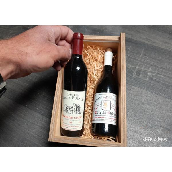 Coffret miniature faux vin // Tire bouchon // Ch�teau Sainte Eulalie // D�co