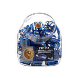 100 piles lithium CR123A 3 V ASP &agrave; protection PTC pour lampes - Autre
