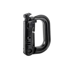 Accessoire MOLLE A10 Equipment Mousqueton en D en 100 % pom L. - Noir