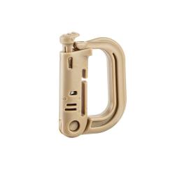 Accessoire MOLLE A10 Equipment Mousqueton en D en 100 % pom L. - Tan