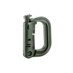 Accessoire MOLLE A10 Equipment Mousqueton en D en 100 % pom L. - Vert Olive