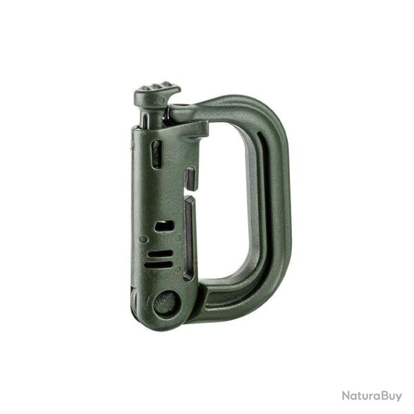 Accessoire MOLLE A10 Equipment Mousqueton en D en 100 % pom L. - Vert Olive