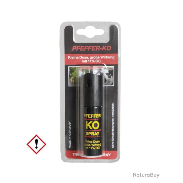 A�rosol de d�fense au poivre Mil-Tec 15 ml jet direct - Jaune