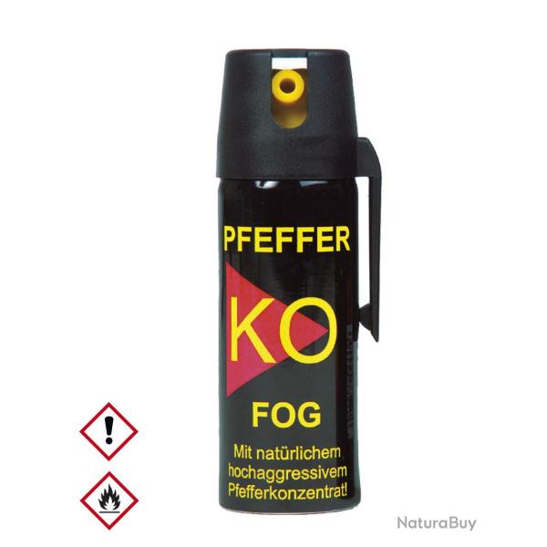 A�rosol de d�fense Mil-Tec au poivre OC 50 ml jet brouillard - Autre