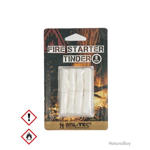 Allume-feu Mil-Tec en coton et cire, 8 pi�ces de 3 minutes - Autre