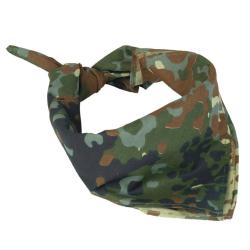 Bandana Mil-Tec en coton 53,5 x 53,5 cm &agrave; porter en tour - Flecktarn
