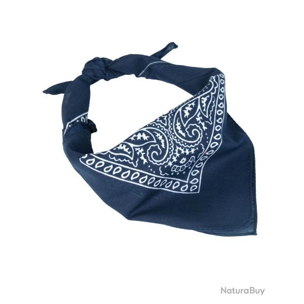 Bandana Mil-Tec type western en coton 54,5 x 54,5 cm � nouer - Bleu