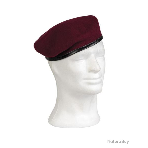 B�ret commando type Bundeswehr Mil-Tec en laine m�rinos - Bordeaux / 55 cm