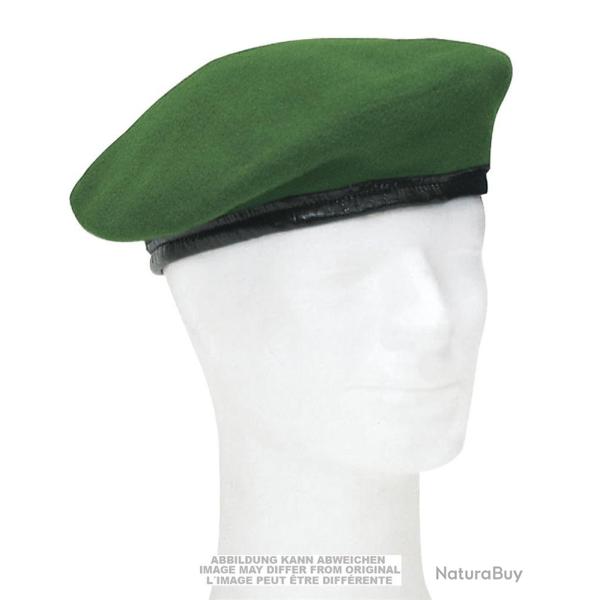 B�ret de l'arm�e de terre allemande en pure laine d'occasion - Vert