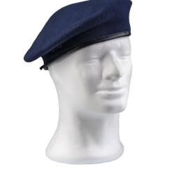 B&eacute;ret de l'arm&eacute;e tch&egrave;que en pure laine, stock ancien, lot de 10 - Noir / Argent