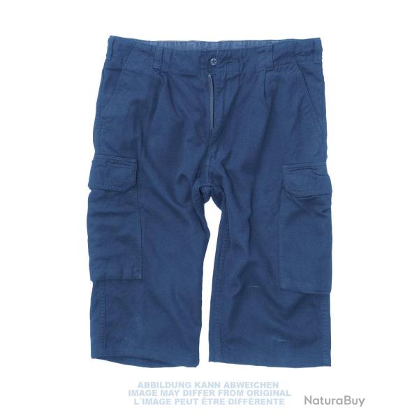 Bermuda de service Bundeswehr en viscose-aramide d'occasion, lot de 10 - Bleu