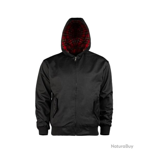 Blouson a capuche Mil-Tec English Style en polyester-coton - Noir / M