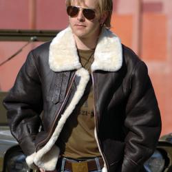 Blouson aviateur type B3 Mil-Tec en peau lain&eacute;e - Marron / M