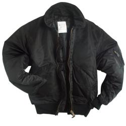 Blouson aviateur type CWU Mil-Tec en nylon matelasse 200 g/m2 - Noir / XXL