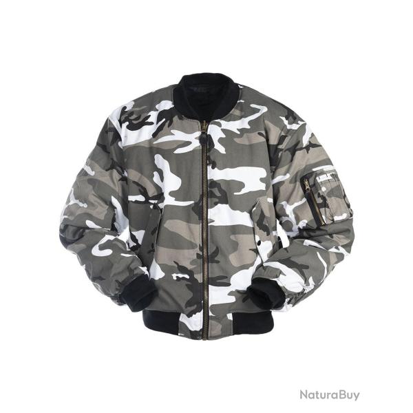 Blouson aviateur type MA1 Mil-Tec matelasse 200 g/m2 - Urban / XXL