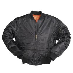 Blouson aviateur type MA1 Mil-Tec r&eacute;versible en polyester - Noir / XXL