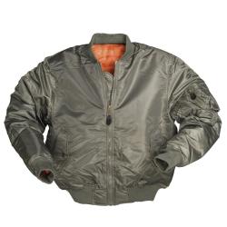 Blouson aviateur type MA1 Mil-Tec r&eacute;versible en polyester - Vert olive / L