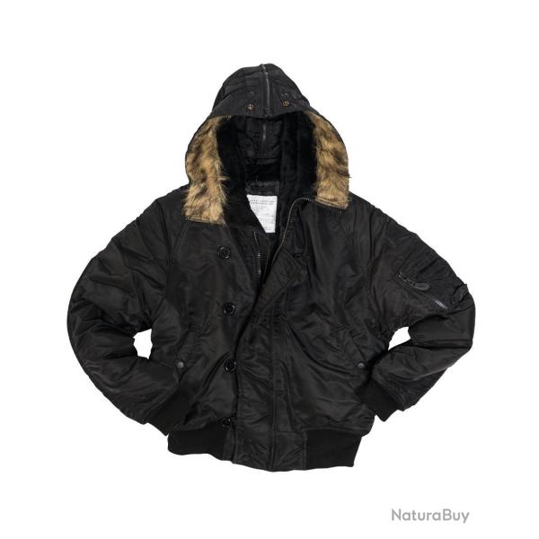 Blouson aviateur type N2B Mil-Tec en nylon ouat� 200 g/m� - Noir / M