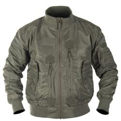 Blouson aviateur US Tactical Mil-Tec en nylon avec surfaces - Vert olive / XXL