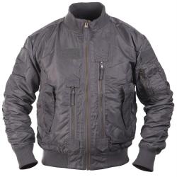 Blouson aviateur US Tactical Mil-Tec en nylon avec surfaces - Gris / XL