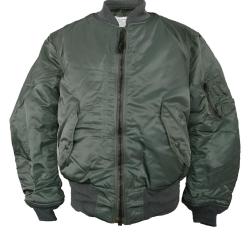 Blouson de vol type US MA-1 interm&eacute;diaire de 1987, pi&egrave;ce d&eacute;j&agrave; - Vert olive