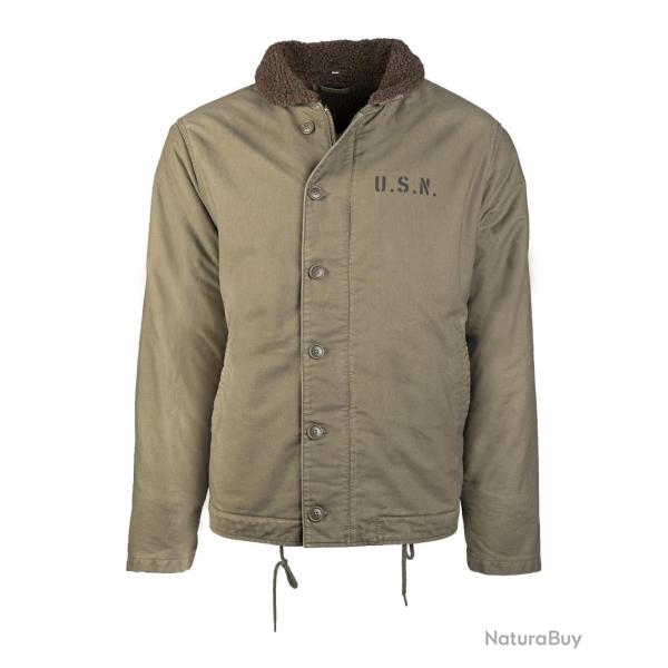 Blouson type US Navy N-1 Mil-Tec en coton - Vert olive / 46