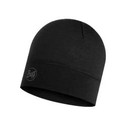 Bonnet Buff Merino Wool 1 Layer en laine m&eacute;rinos 125 g/m2 - Noir