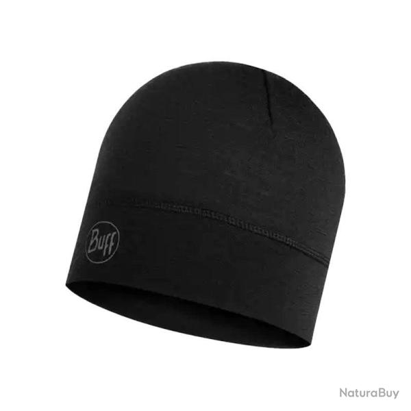 Bonnet Buff Merino Wool 1 Layer en laine m�rinos 125 g/m2 - Noir