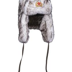 Bonnet chapka type russe Mil-Tec en acrylique doubl&eacute; polyester - Blanc / XL