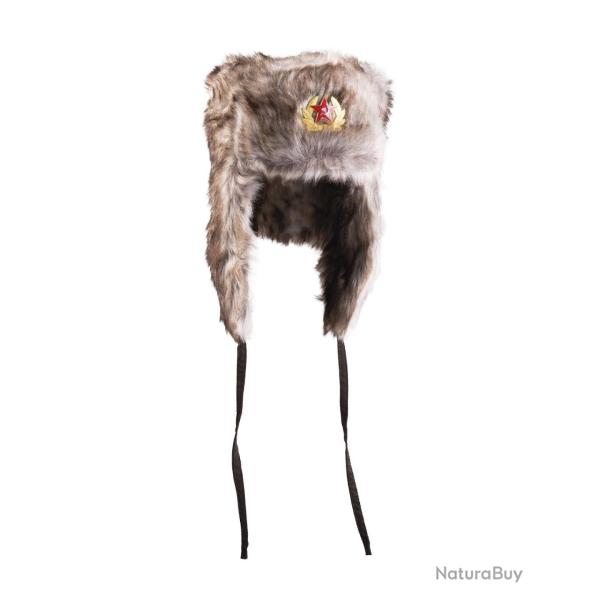 Bonnet chapka type russe Mil-Tec en acrylique doubl� polyester - Marron / S