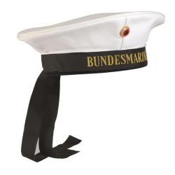 Bonnet de marin de la marine allemande &agrave; ruban d'occasion, lot de 5 - Blanc
