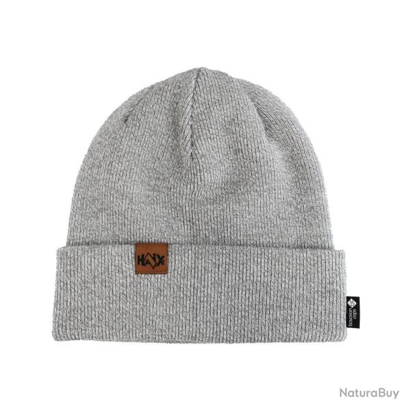 Bonnet Haix BC Beanie laine vierge et polyacrylique �cusson - Gris