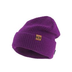 Bonnet Haix BC Beanie laine vierge et polyacrylique &eacute;cusson - Violet